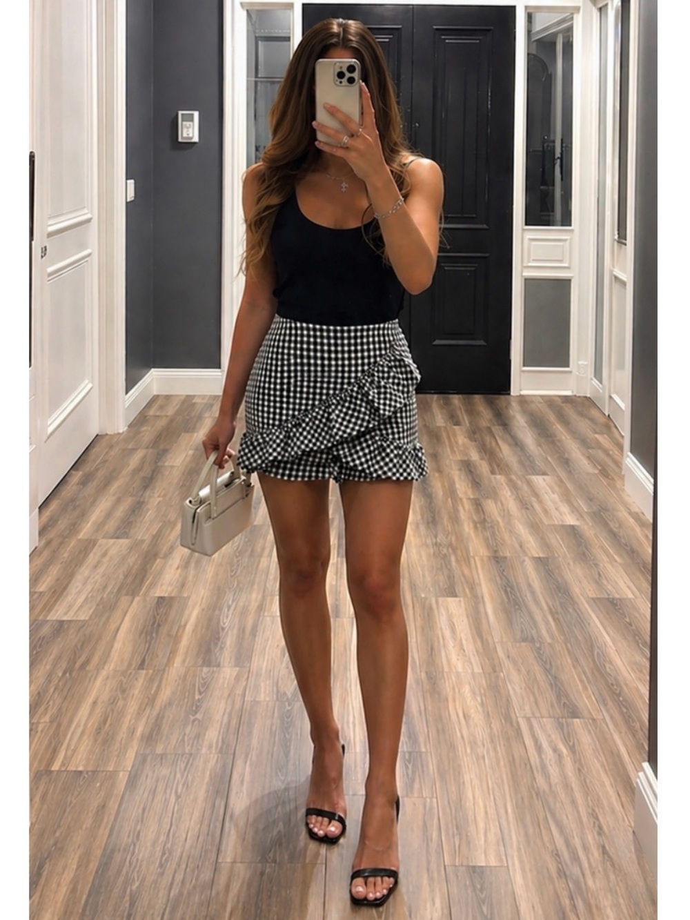 Zara Gingham Skirt